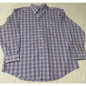 Orvis Wrinkle Free Button-Down Shirt Men XL Multicolor 100%Cotton Plaid Collared